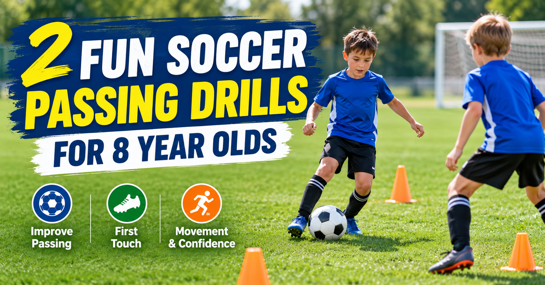 You are currently viewing 2 Fun Soccer Passing Drills for 8 Year Olds to Improve First Touch